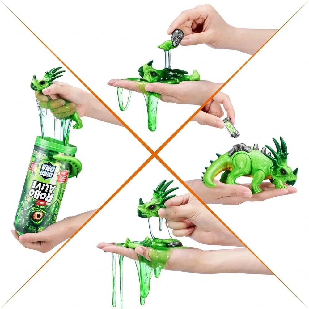 Robo Alive Dino DNA Dinosaur Robot Toy for Child Light-Up DNA Helix Spine Zuru